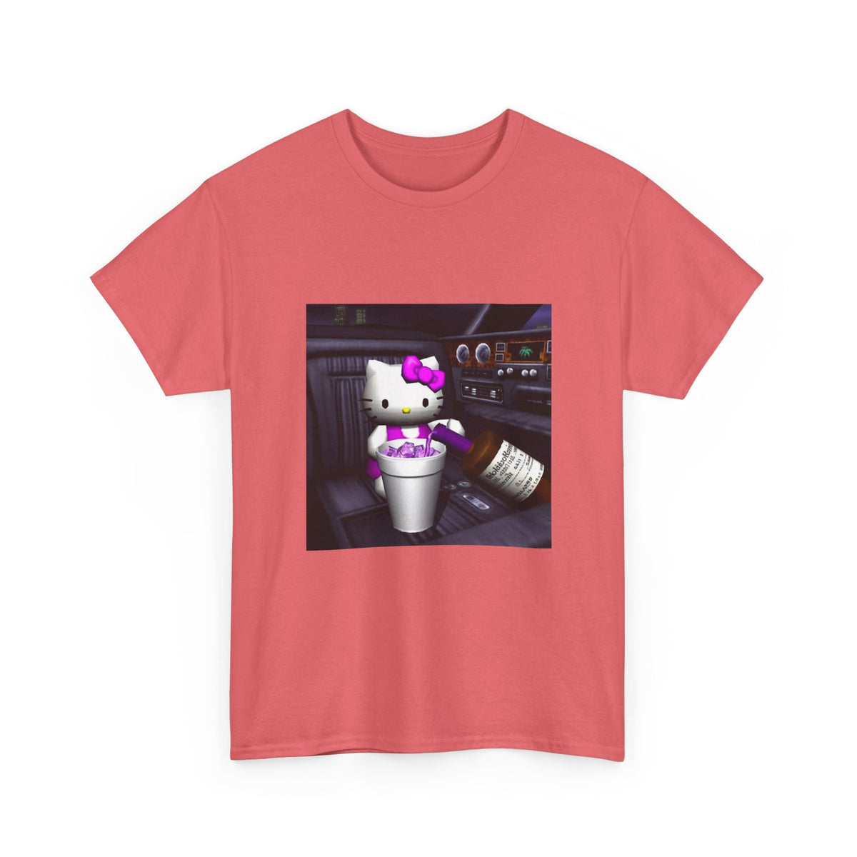 Kitty Pouring Purple Drank In Car Tee
