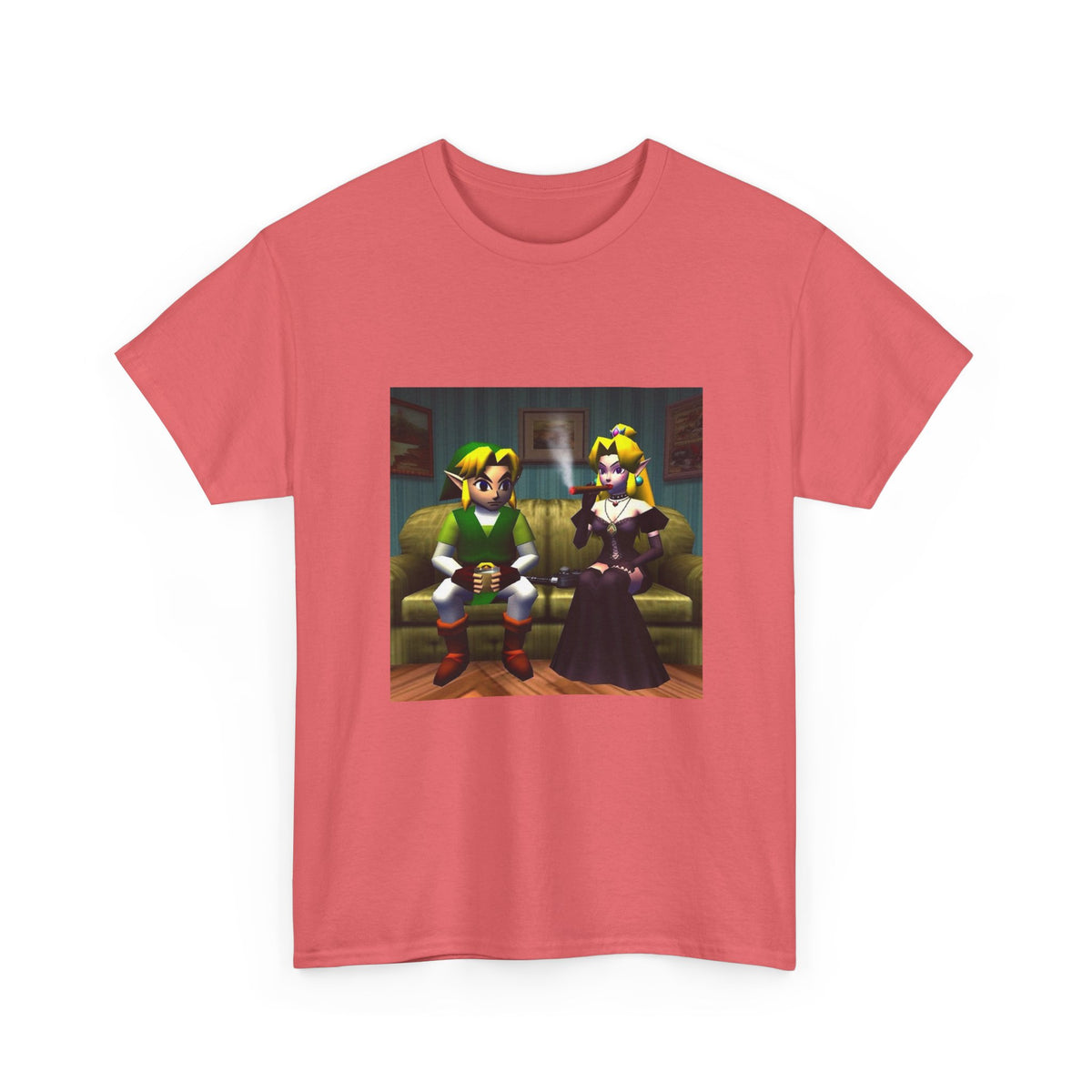 Link and Goth Peach Chillin' and Smoking Tee