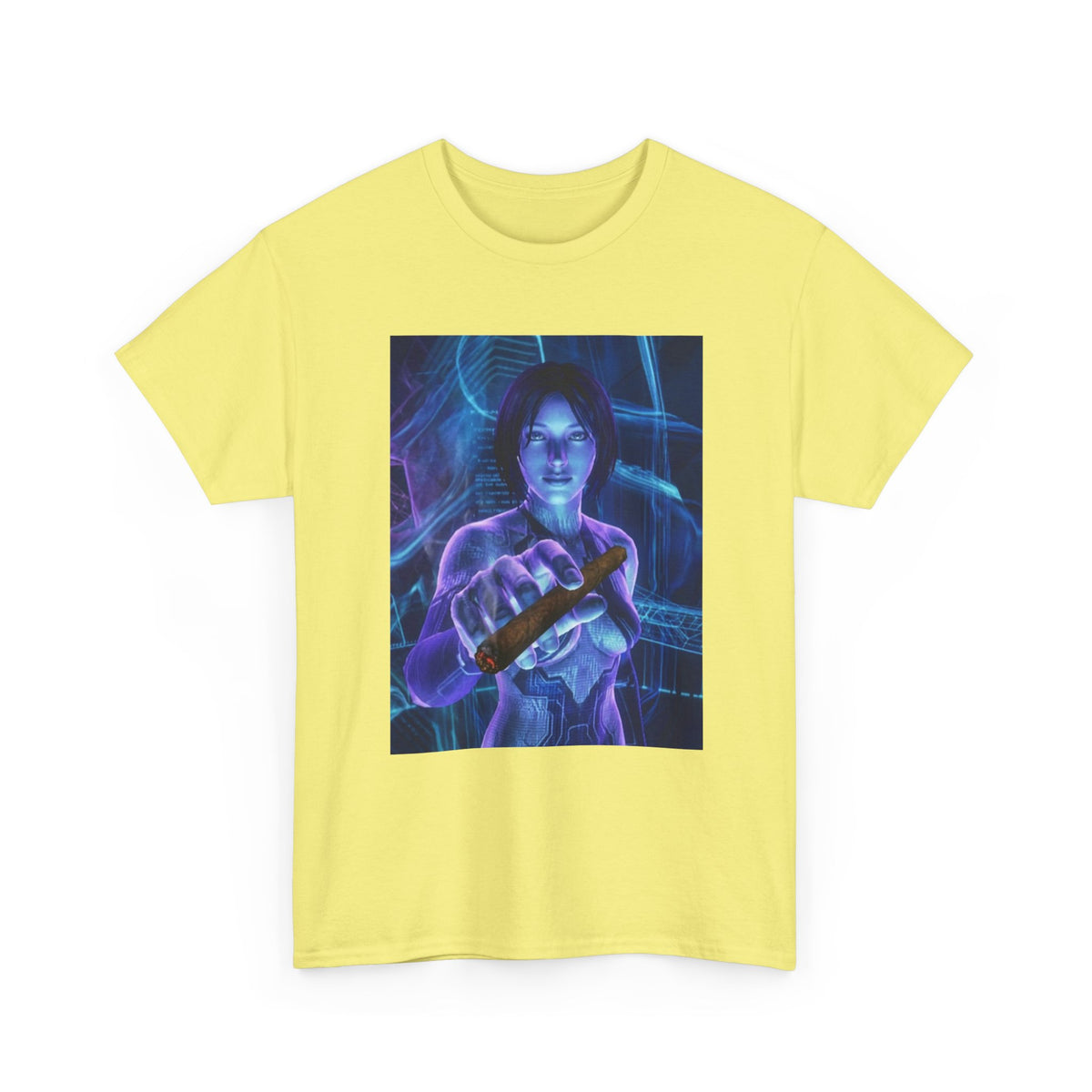 Cybernetic Woman Offers Lit Cigar Tee