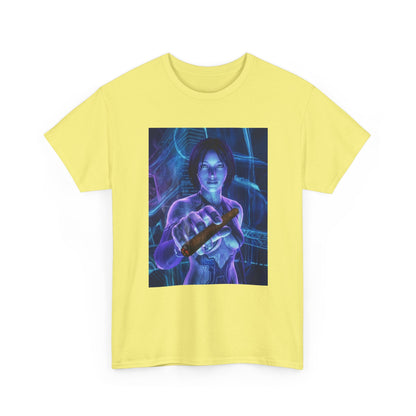 Cybernetic Woman Offers Lit Cigar Tee