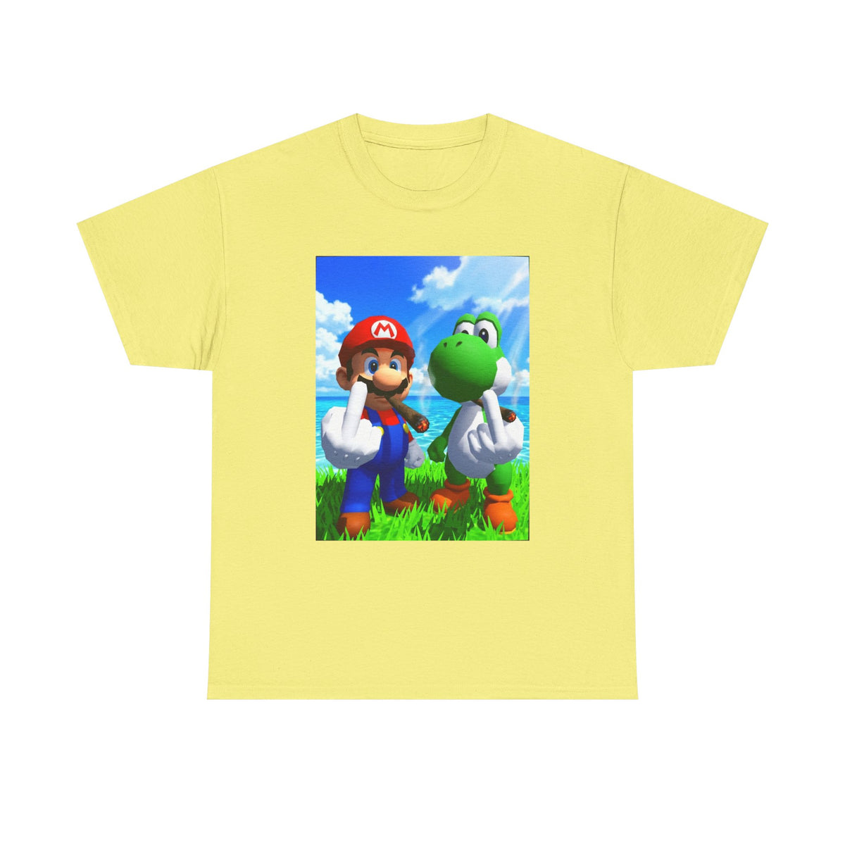 Mario And Yoshi Flip The Bird