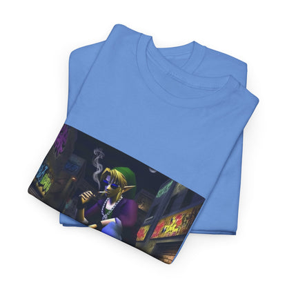 Skater Link Smoking In Gritty Alley Tee