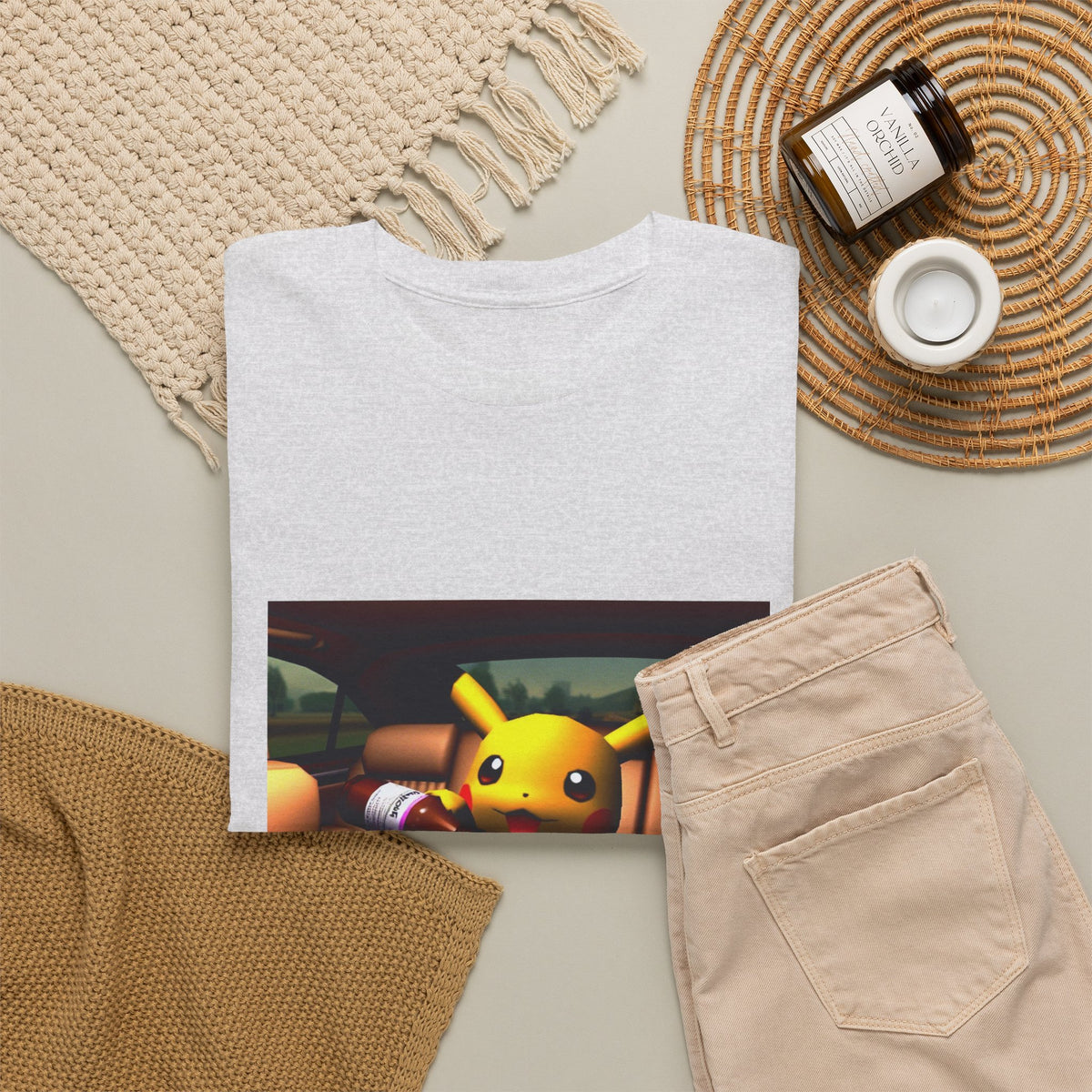 Pikachu Pouring Lean In Car Tee
