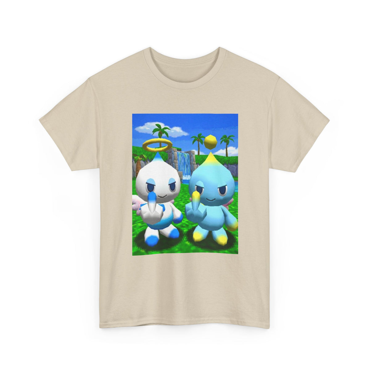 Chao Flipping Off In Paradise Tee