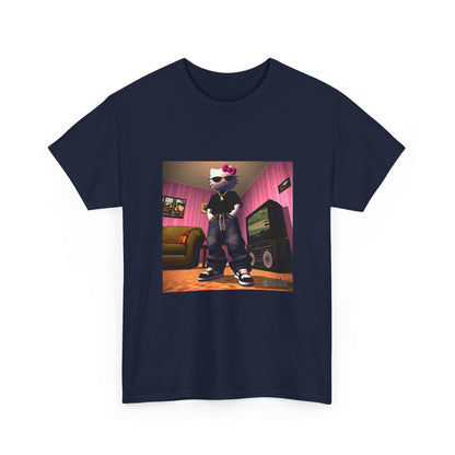 Gangsta Hello Kitty Chillin' In Low Poly Room Tee