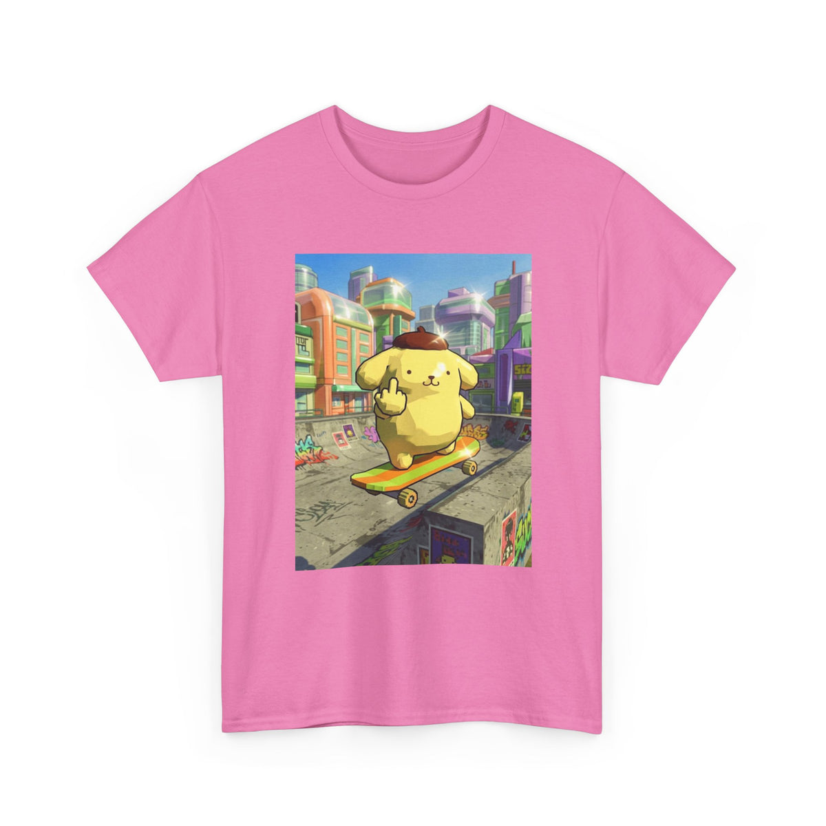 Pompompurin Flipping Bird Skate Park Tee