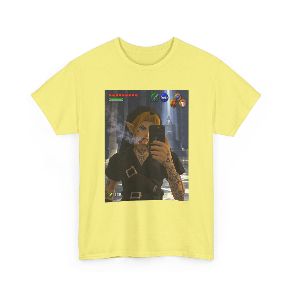 Edgy Link Smoking Selfie Tee