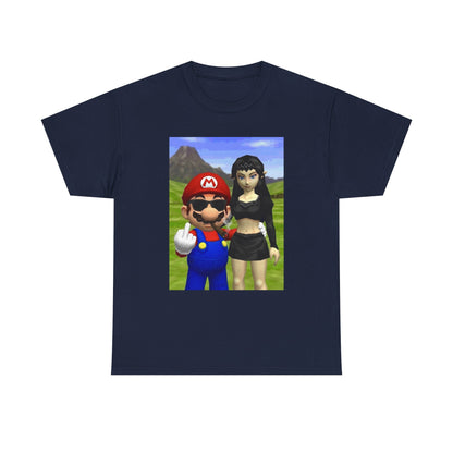 Edgy Mario & Malon Flipping Off Tee