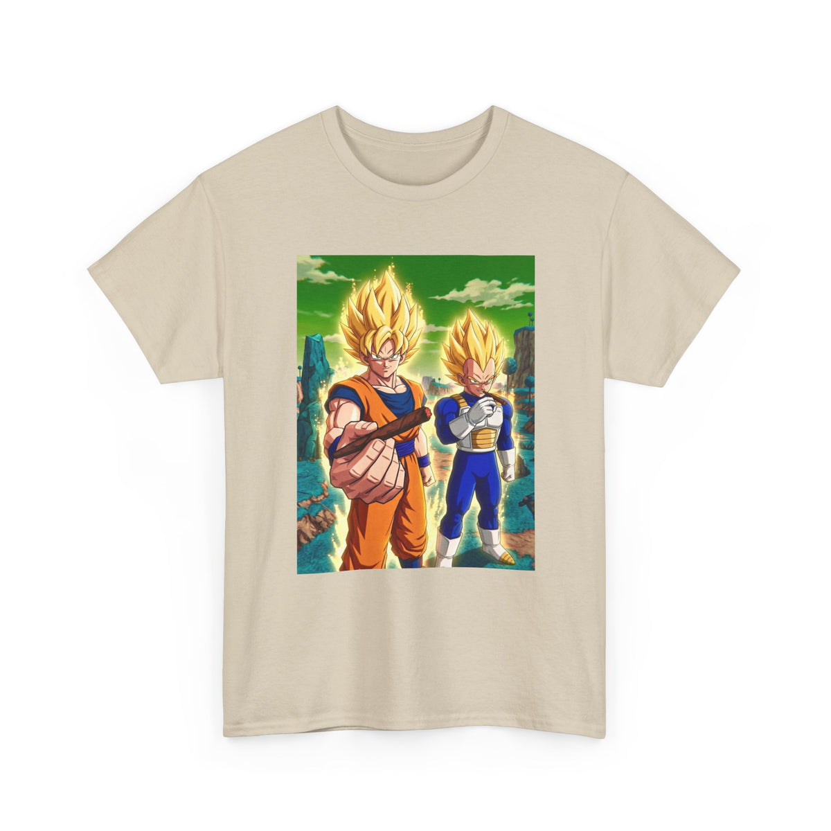 Goku and Vegeta Powering Up With Blunts