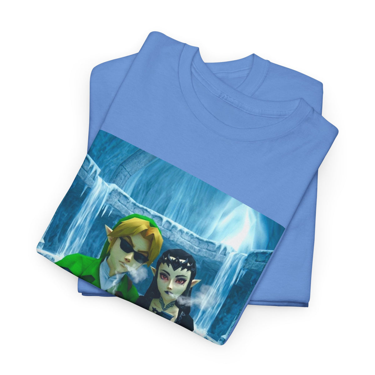 Link And Zora Chilling In Ice Cavern