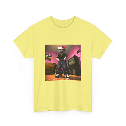 Gangsta Hello Kitty Chillin' In Low Poly Room Tee