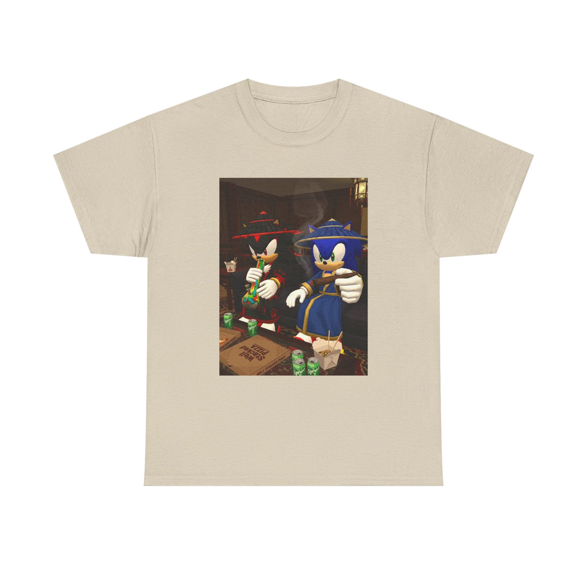 Shadow and Sonic Smoking Chill Tee