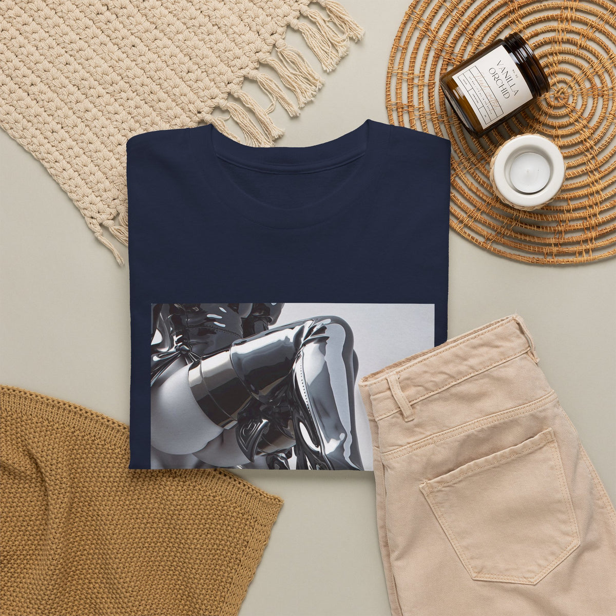 Liquid Chrome Flow Graphic Tee