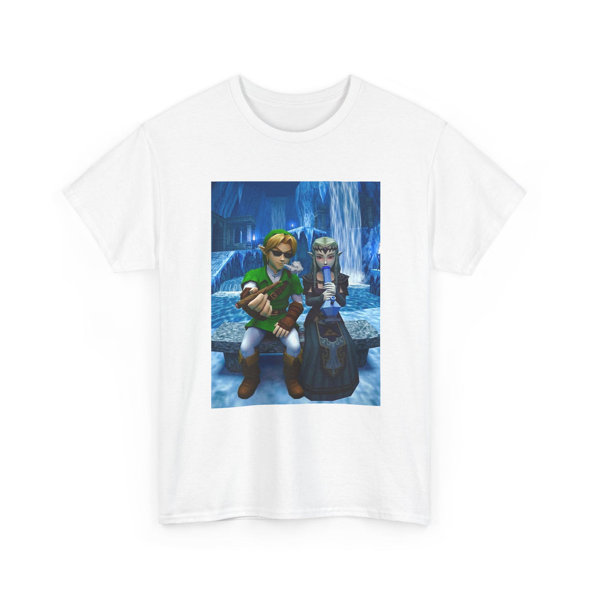 Stoner Link and Zelda Chillin' in Zora's Domain