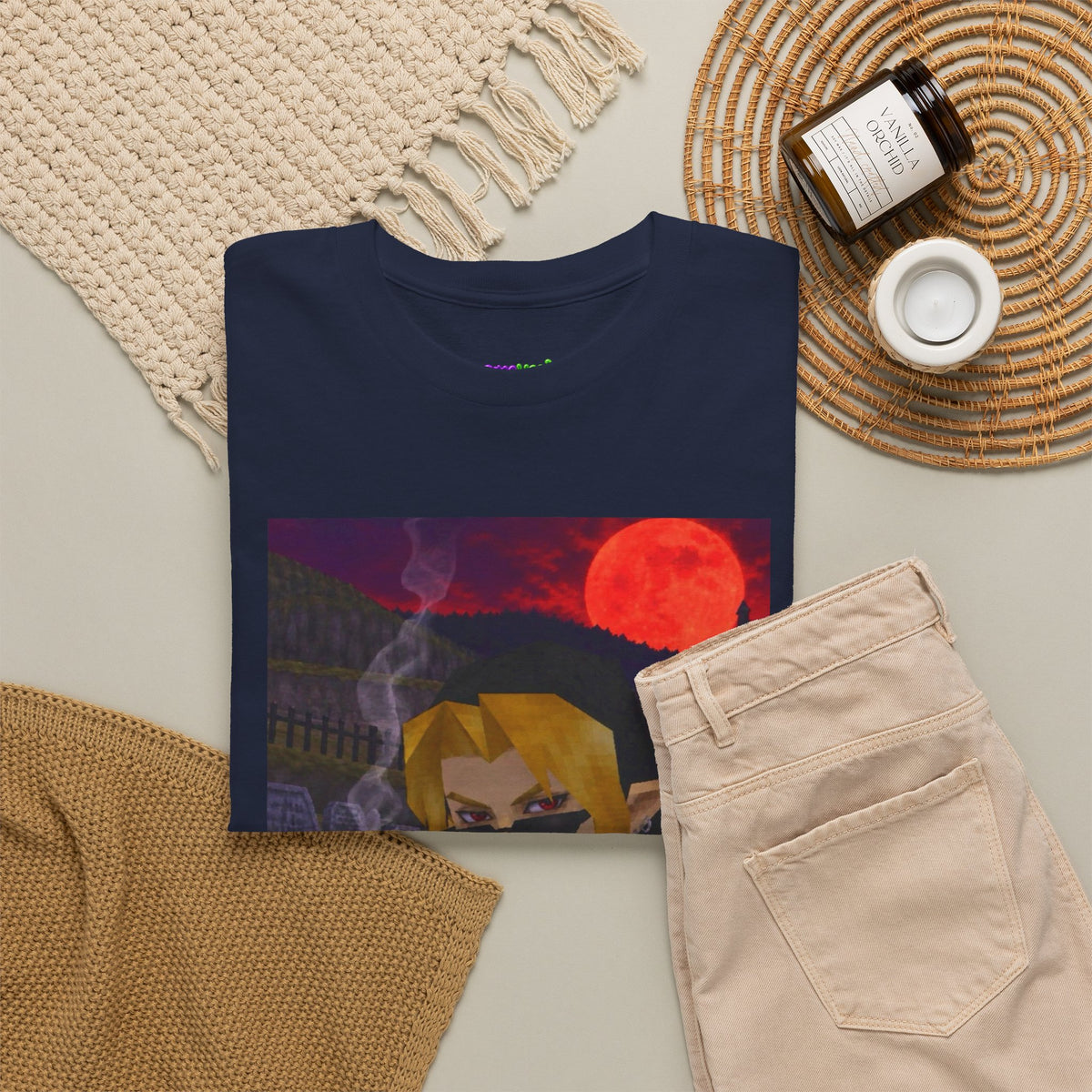 Mystic Green Canvas Graphic Tee