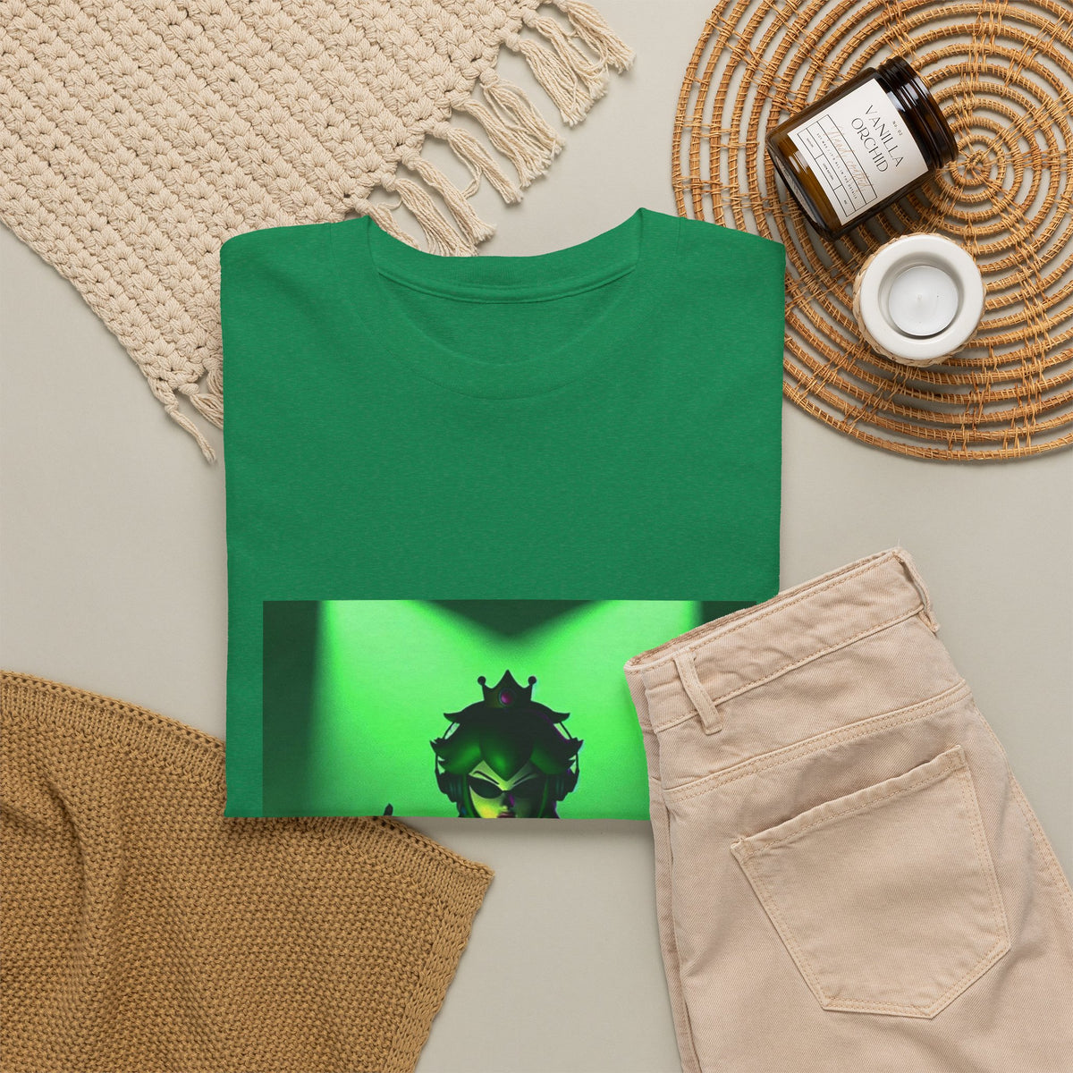 Edgy Green Princess DJ Flipping The Bird Tee