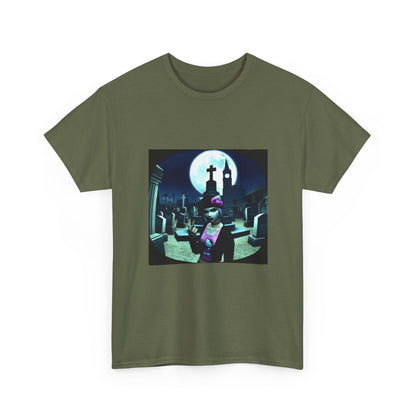 Gothic Hello Kitty Giving Finger Graveyard Tee