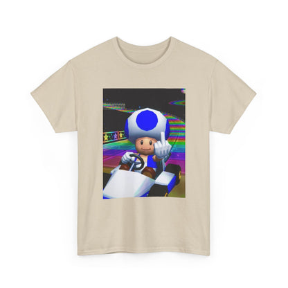 Blue Toad Flipping Off On Rainbow Road Tee