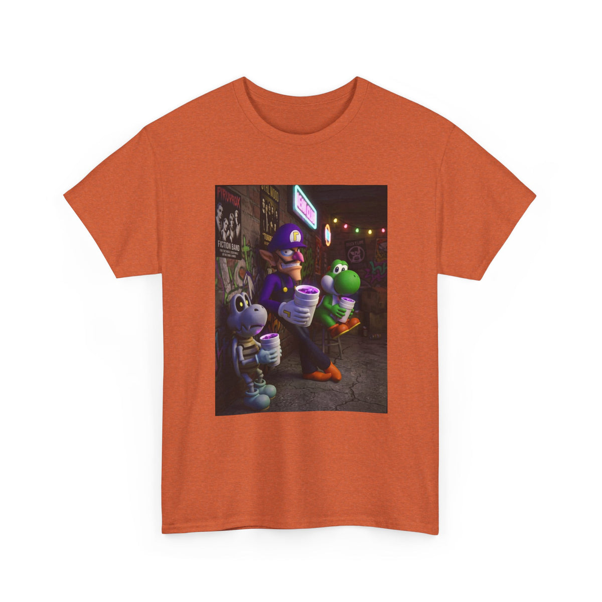 Waluigi, Yoshi, And Dry Bones Leanin' Chill Tee