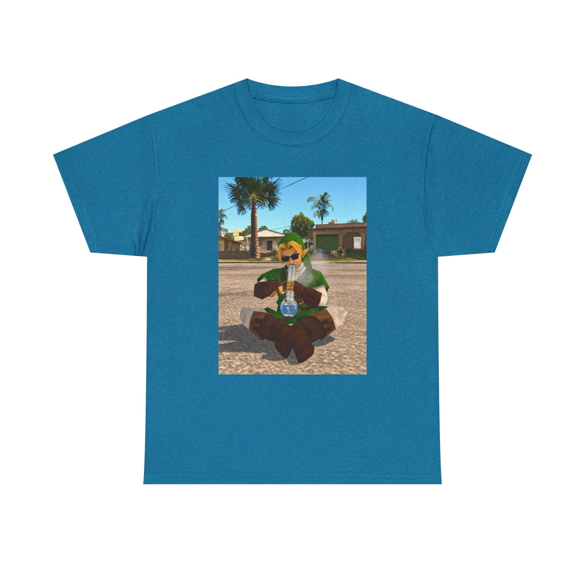 Stoner Link Taking A Bong Hit Tee