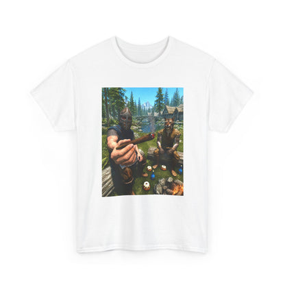 Dragonborn Khajiit Blazing In Skyrim Tee