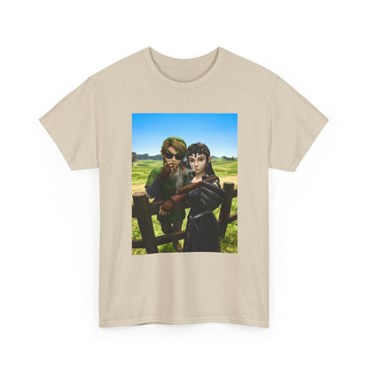 Link And Zelda Smoking Cigars Tee