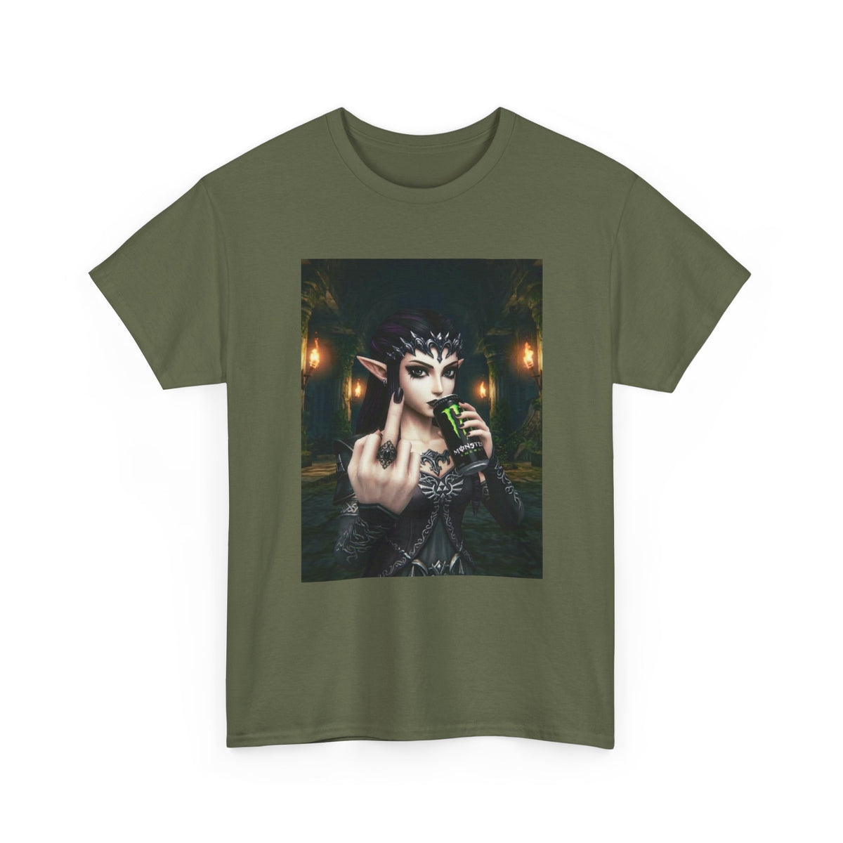 Edgy Elf Queen Flips You Off Tee