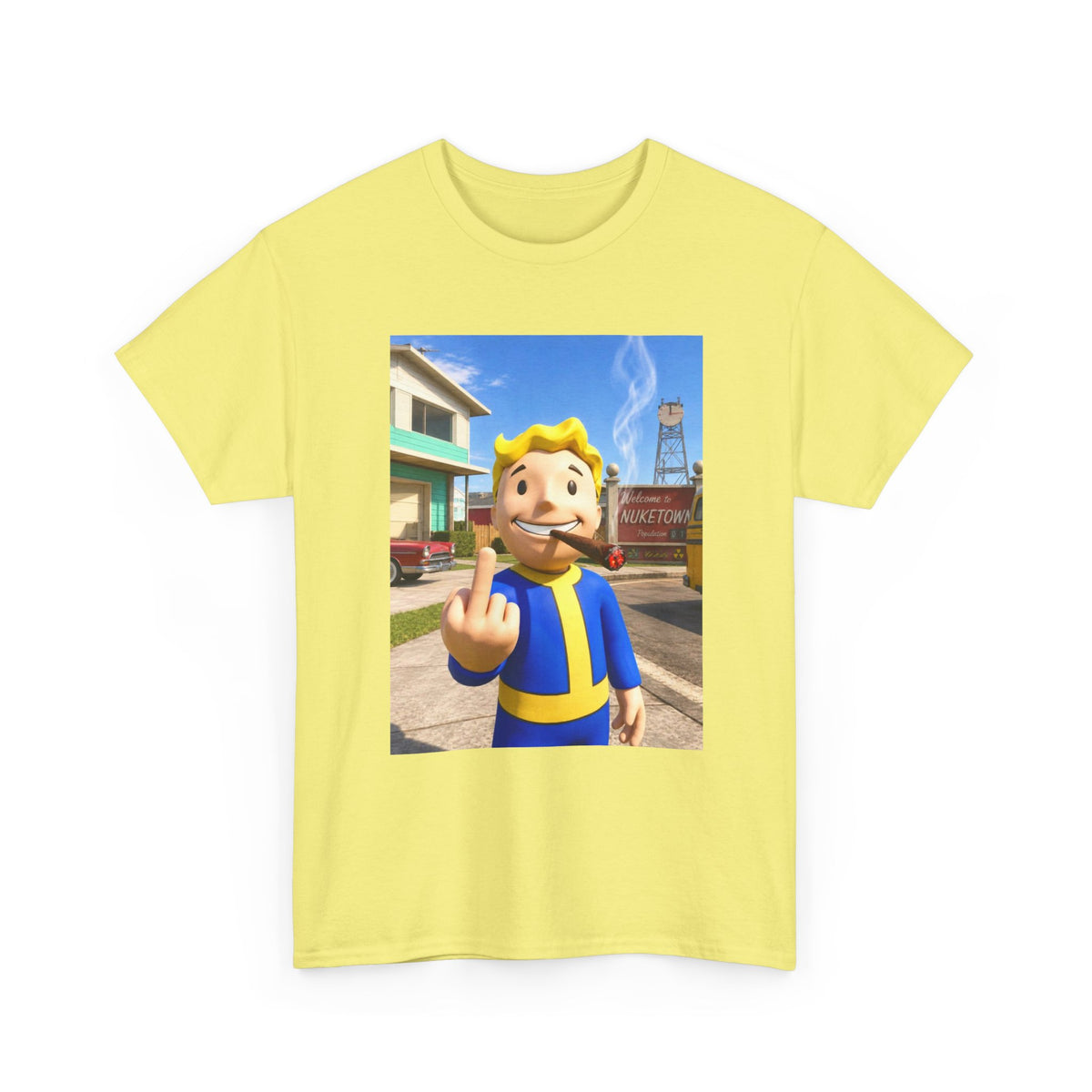 Vault Boy Smoking Blunt In Nuketown