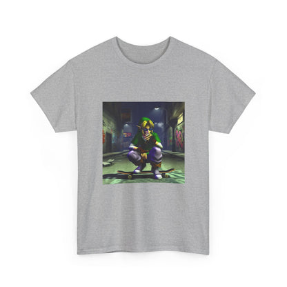 Edgy Link Smoking On Skateboard