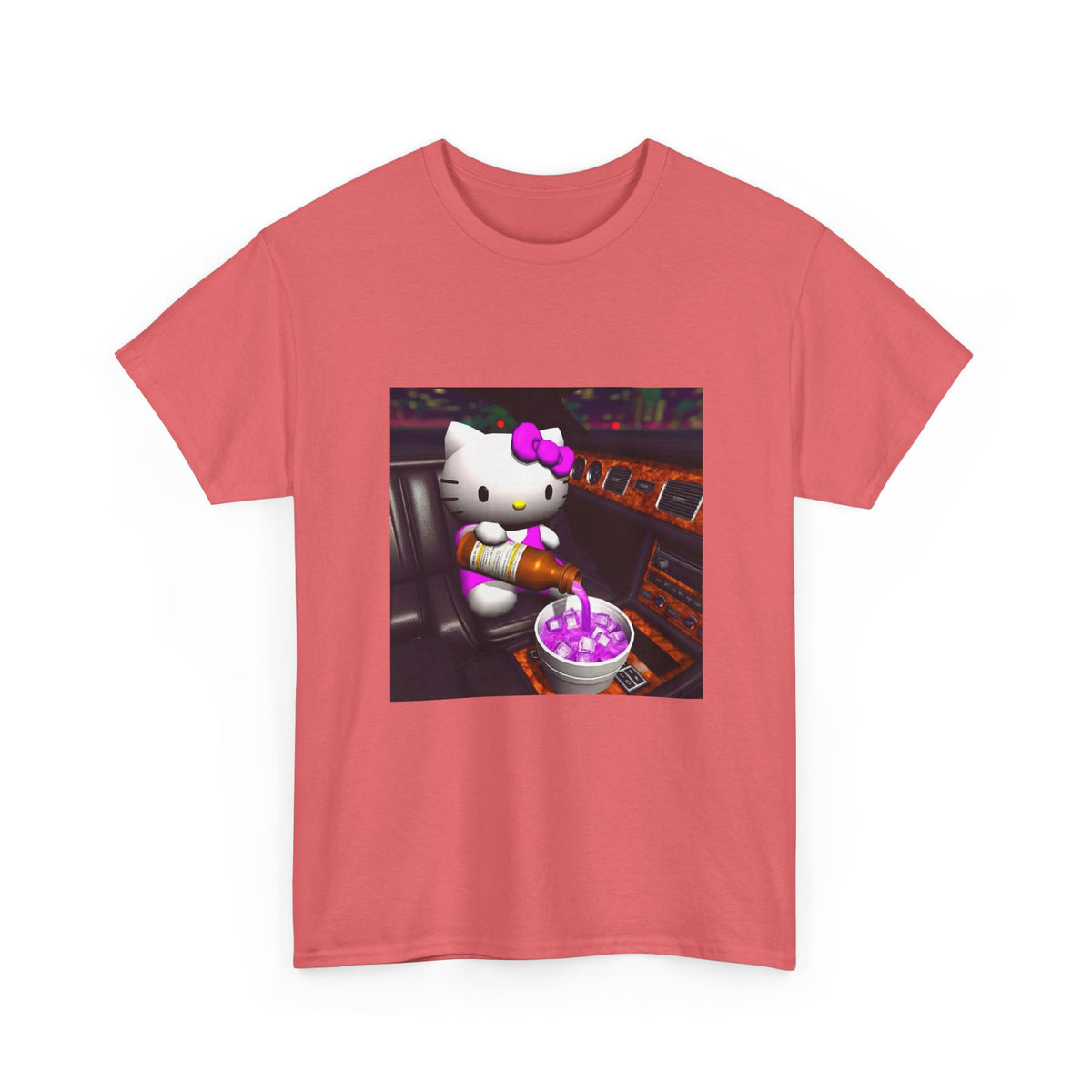 Hello Kitty Pouring Lean In Car Tee