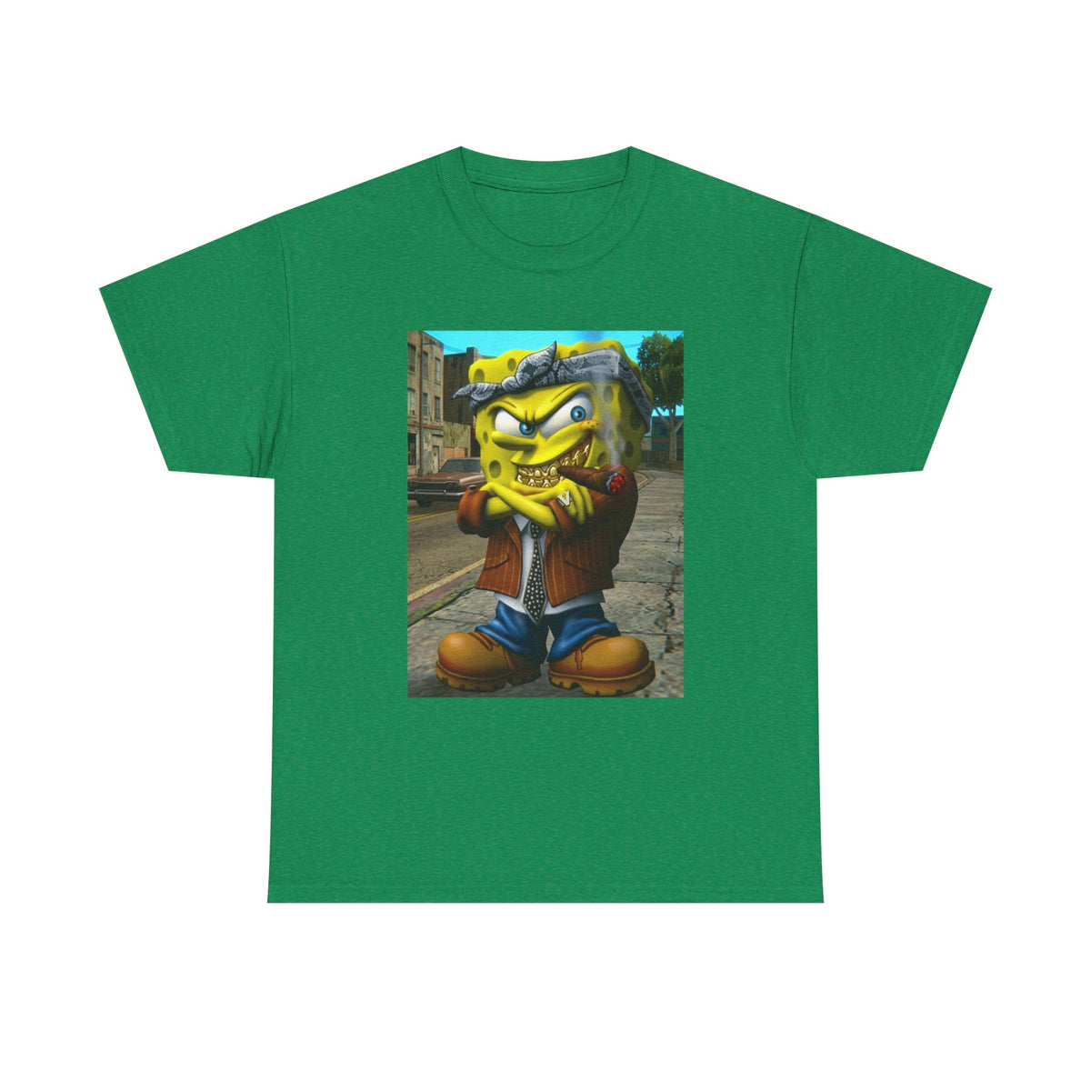 Thug Spongebob Smoking On The Streets