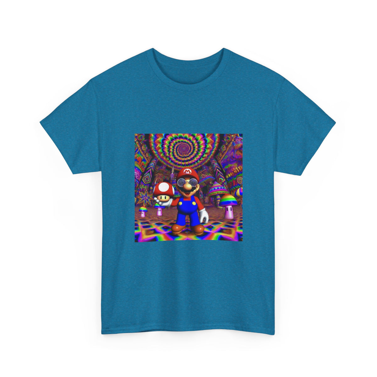 Tripping Mario Holding A Super Mushroom