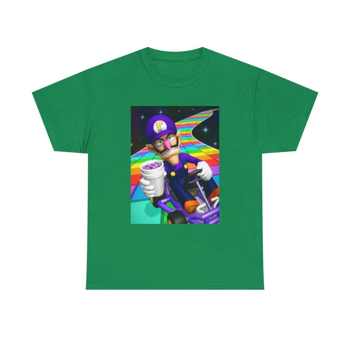 Waluigi Karting With Purple Drank Tee