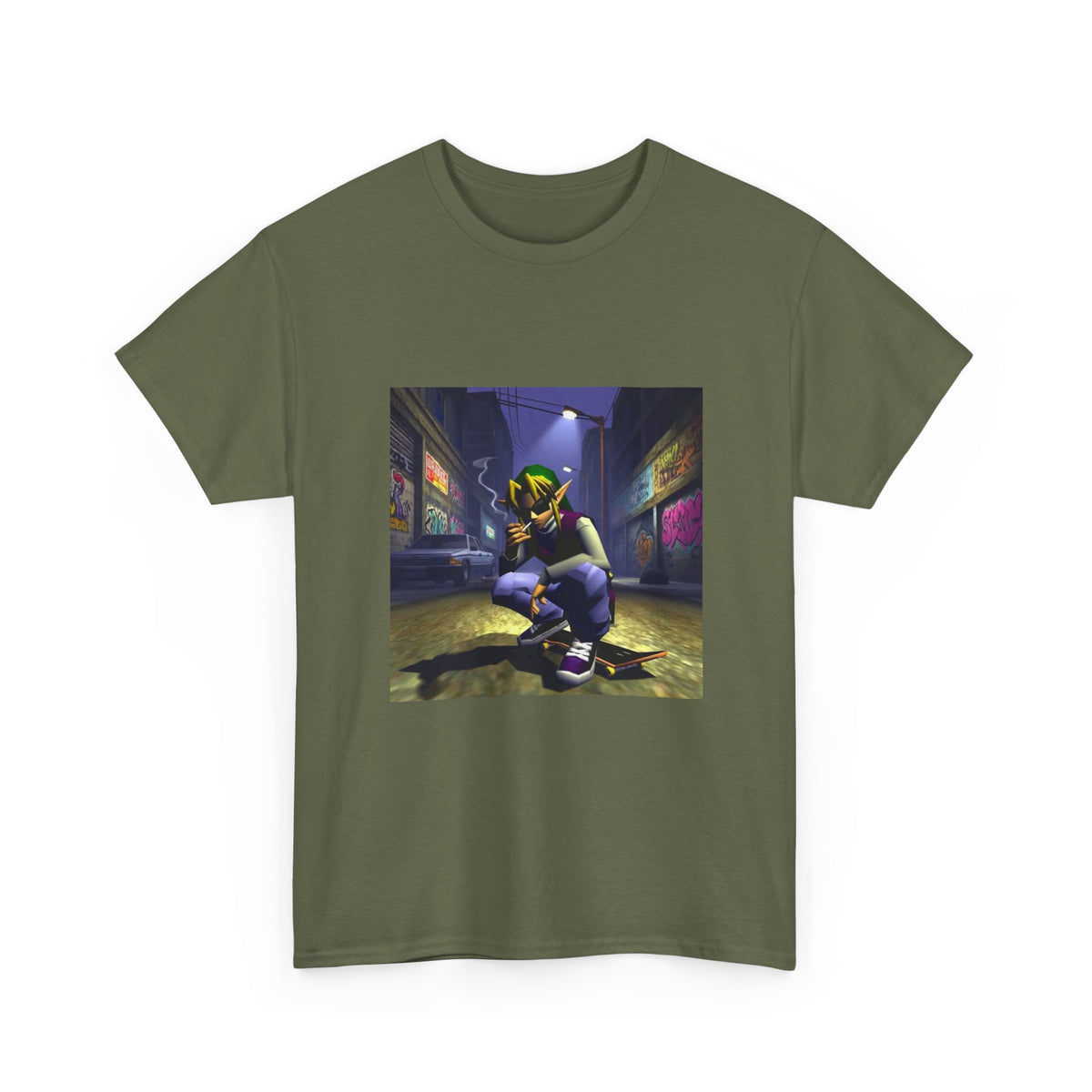 Streetwise Elf Smoking In Alley Tee