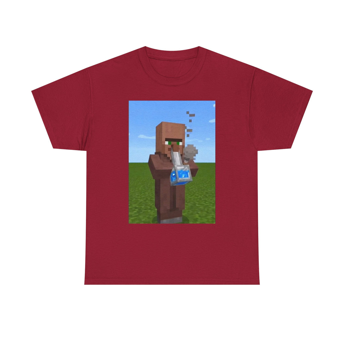 Villager Enjoying A Blocky Bong Hit