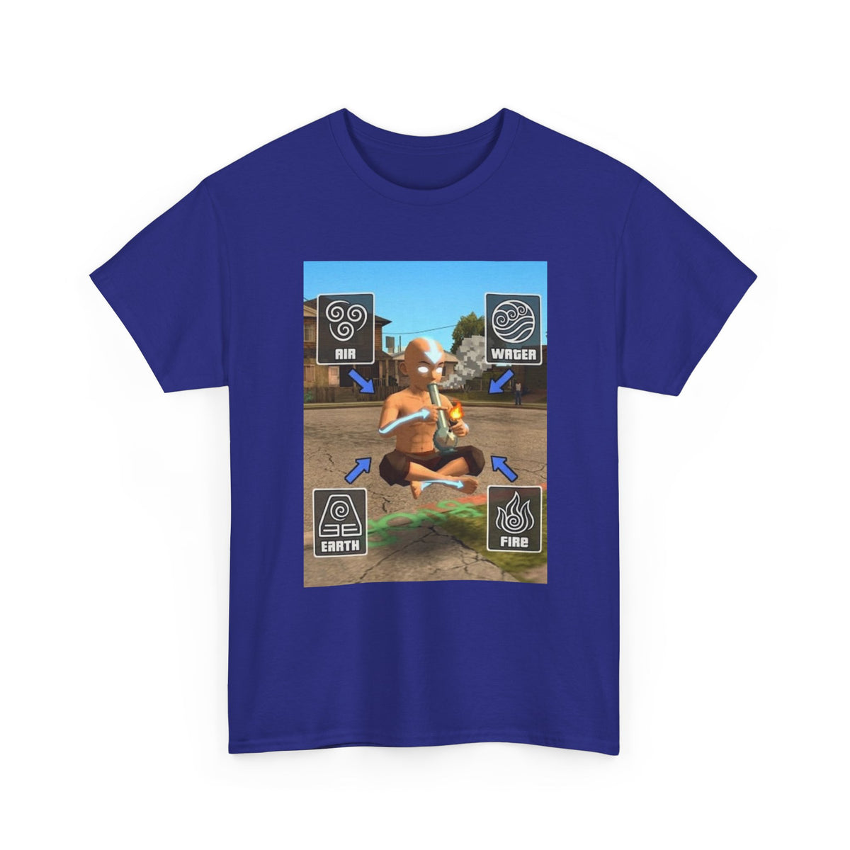 Avatar Character Floating While Smoking Bong Tee