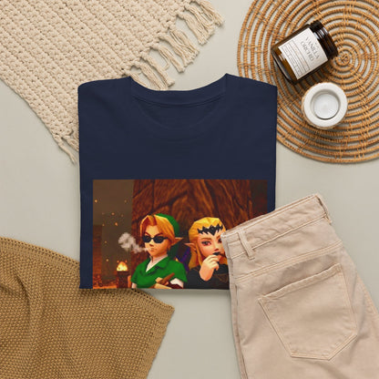 Link and Zelda Chillin' With Cigars Tee