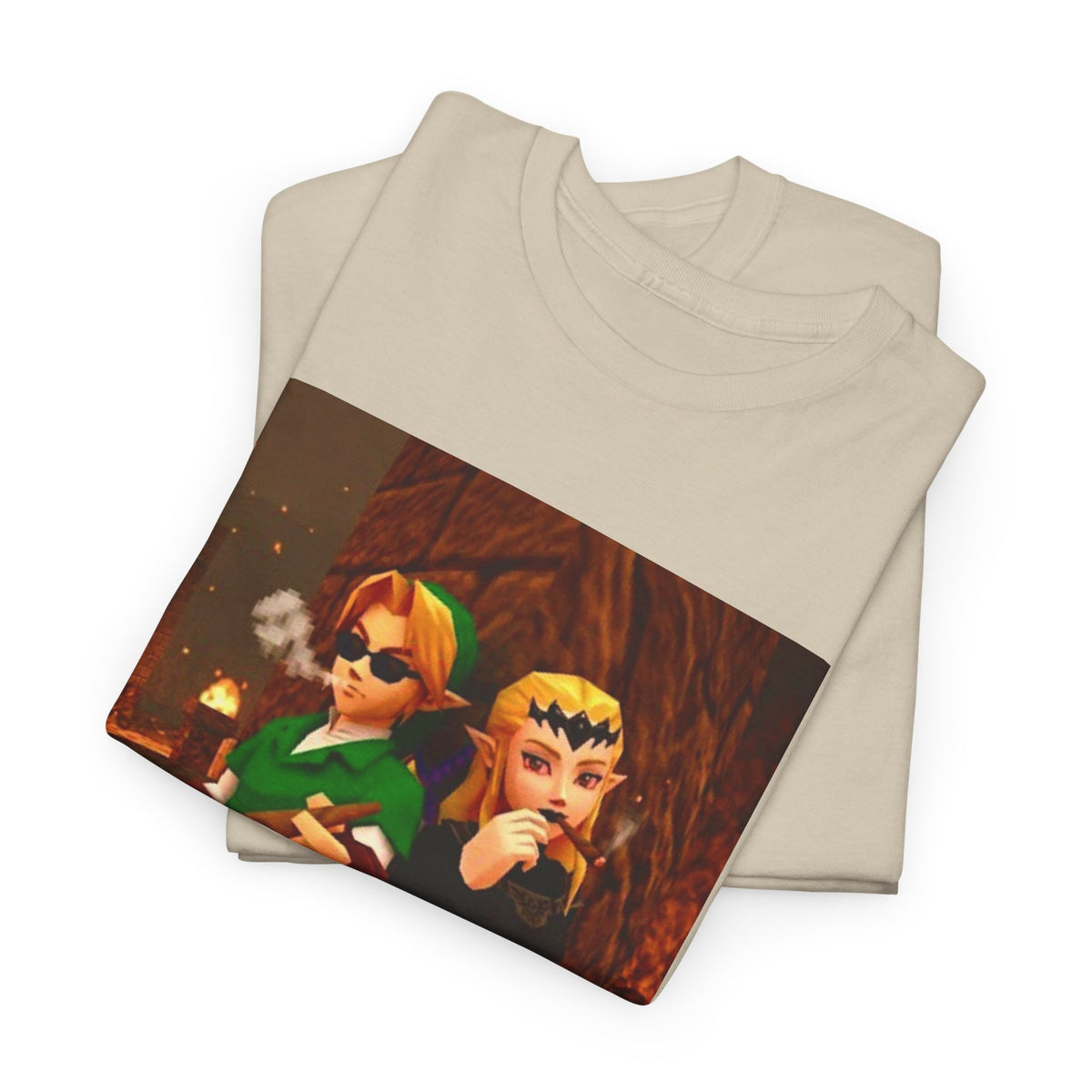 Link and Zelda Chillin' With Cigars Tee
