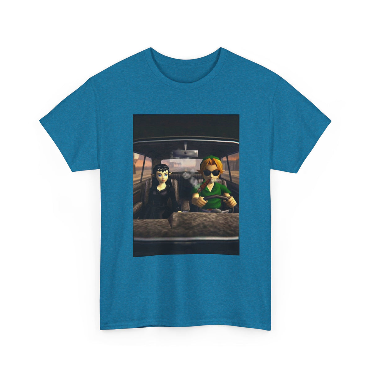 Link And Zelda Cruising And Smoking