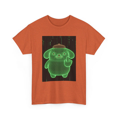Wireframe Puppy Flipping The Bird