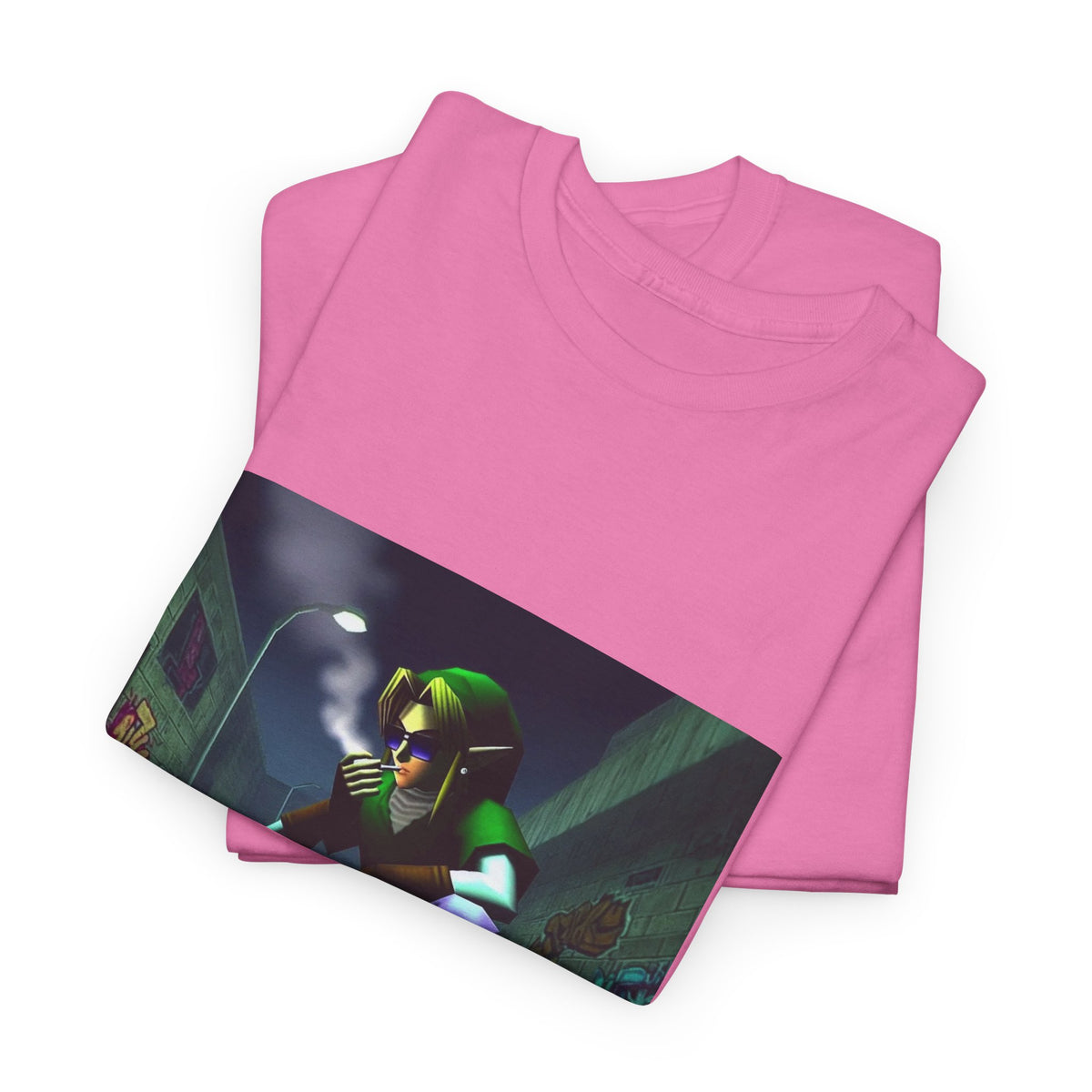 Skater Link Smoking In Dark Alley Tee