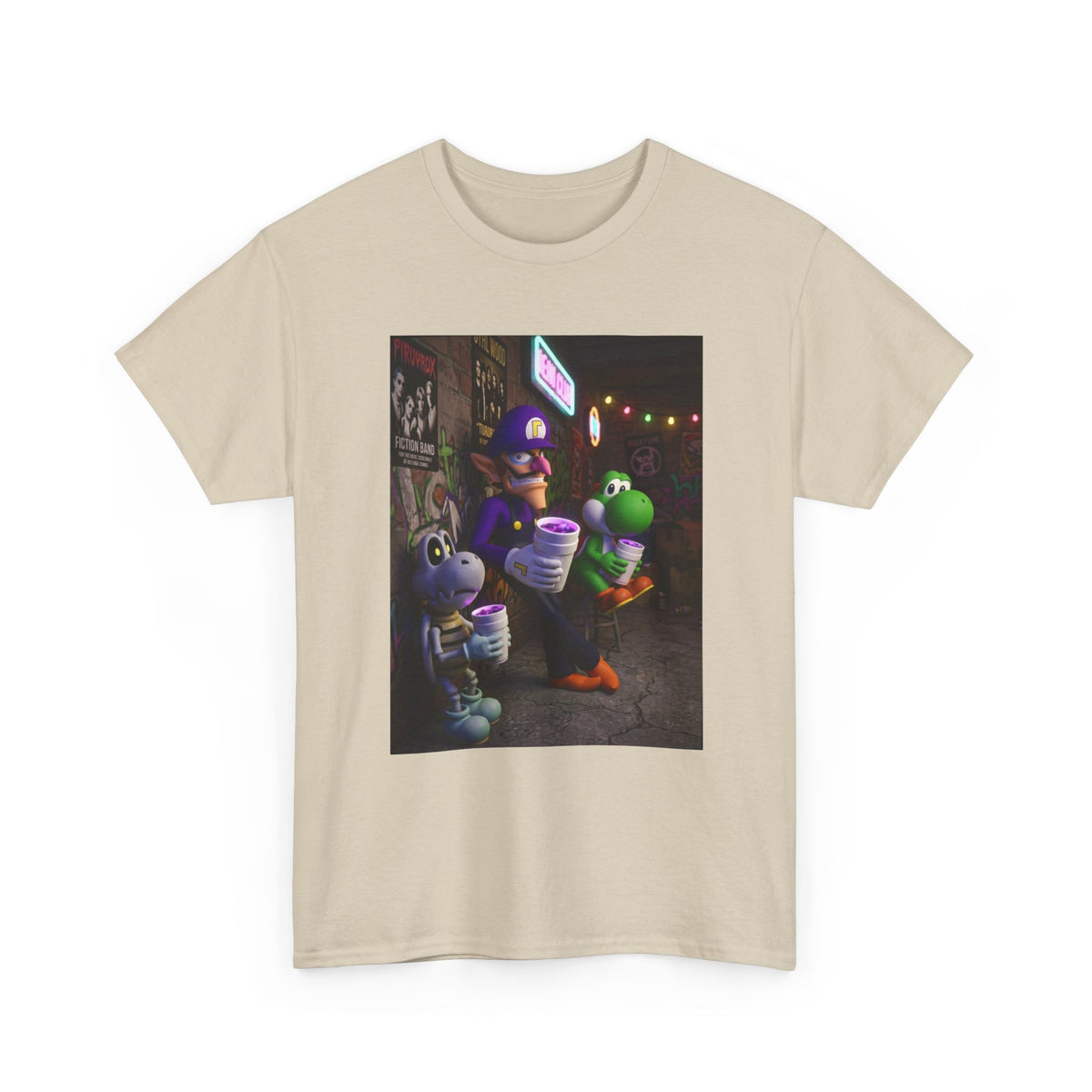 Waluigi, Yoshi, And Dry Bones Leanin' Chill Tee