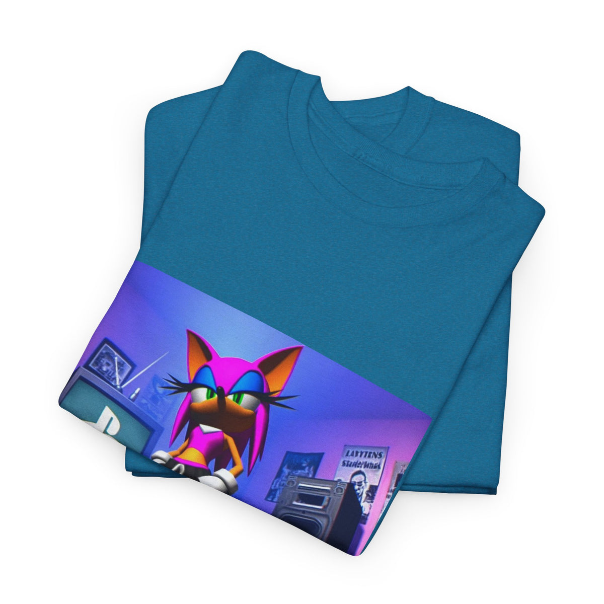 Pink Sonic-Style Character In Y2K Drip