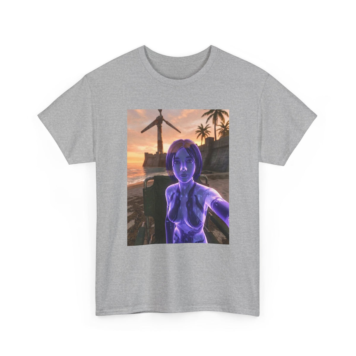 Cortana's Beach Sunset Selfie Tee