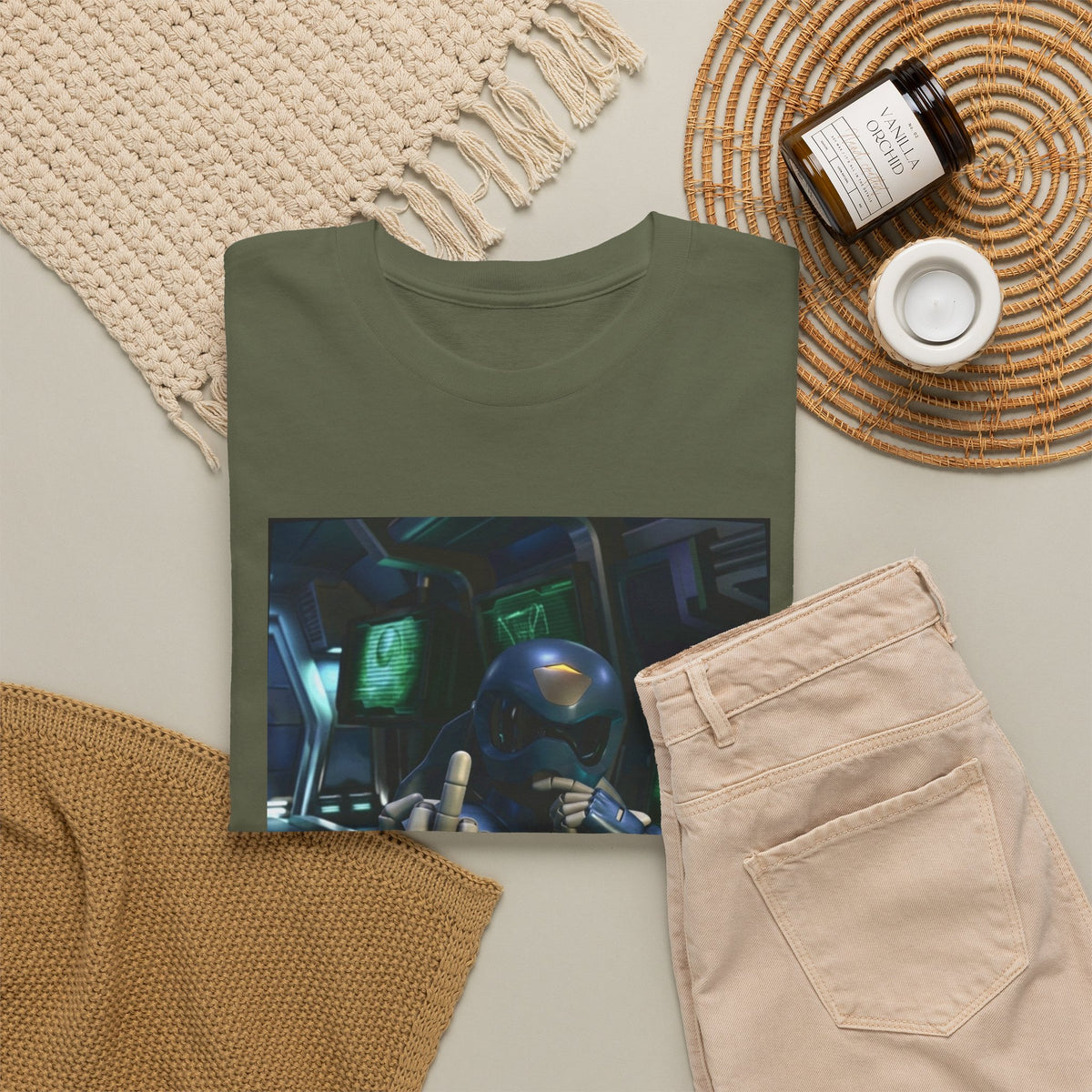 Sci-Fi Pilot Flipping The Bird Tee