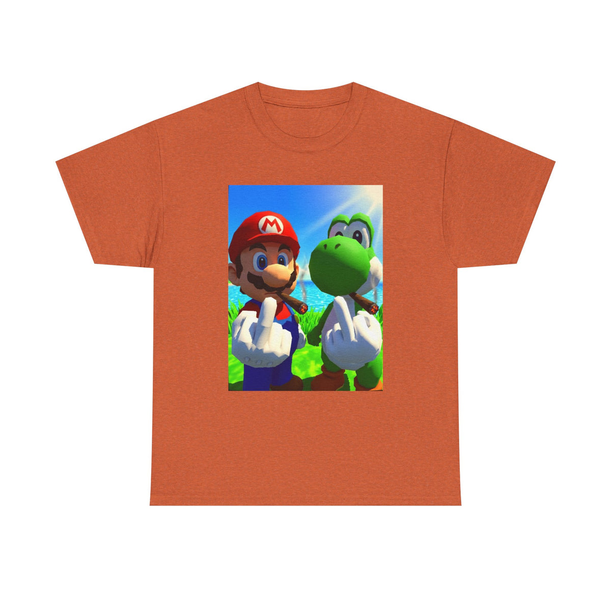 Mario And Yoshi Flipping The Bird