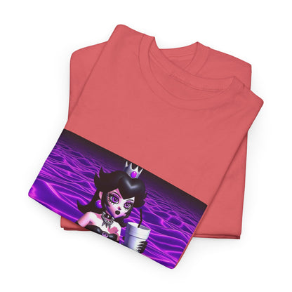Goth Peach Wading In Purple Waves