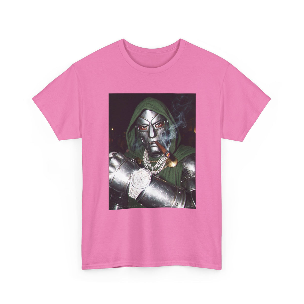 Masked Villain Smoking Cigar Checking Watch