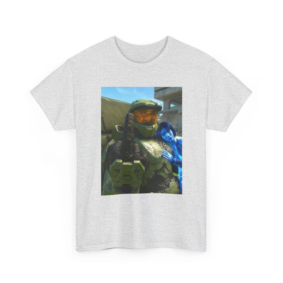 Chief & Cortana Flipping The Bird Tee