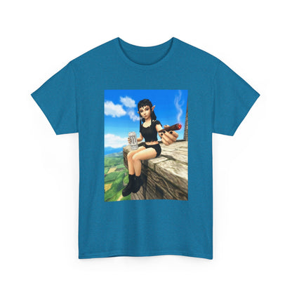 Elf Girl Smoking Cigar On Mountain Tee